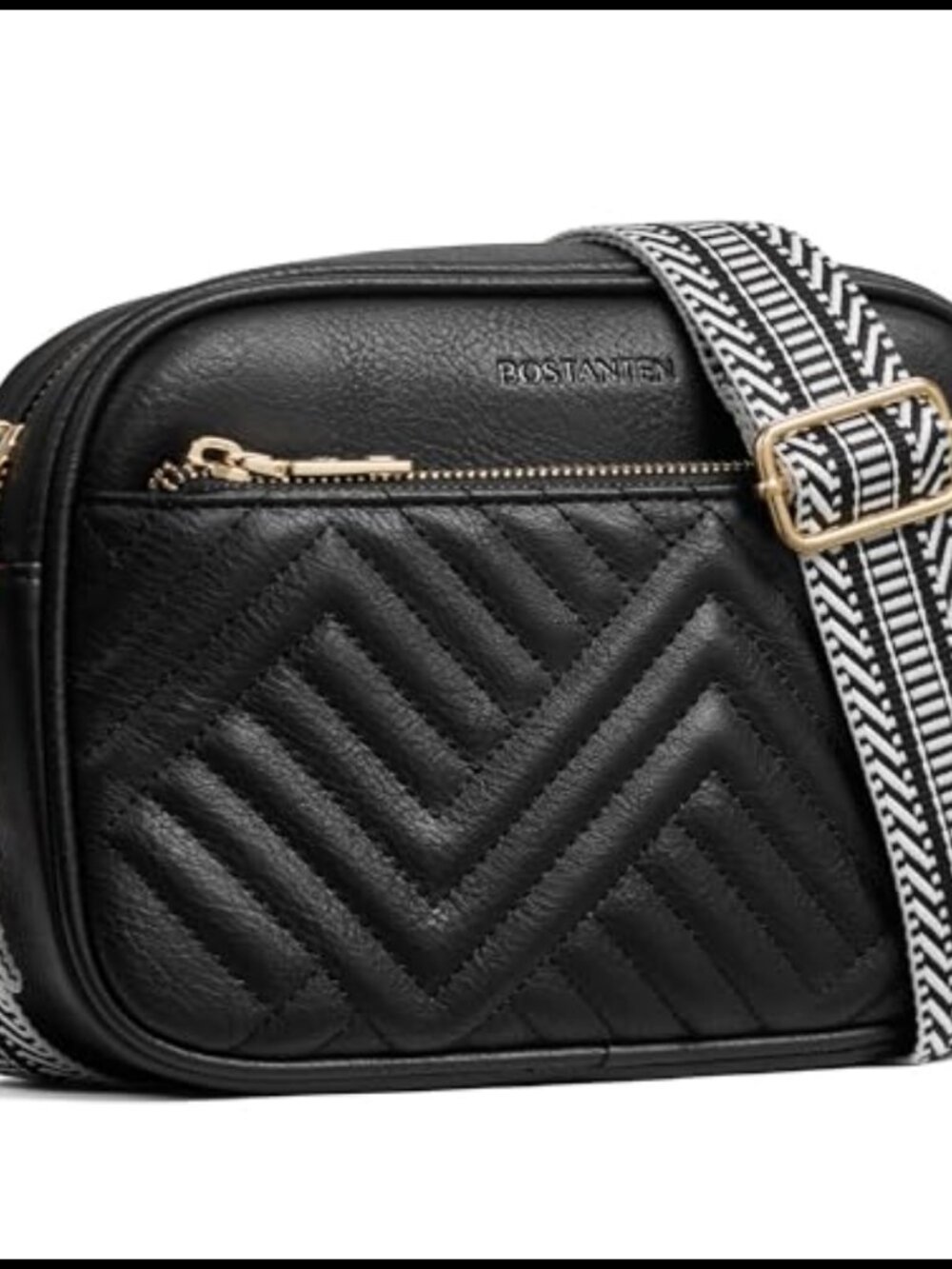 Quilted Small Crossbody Bag Vegan Leather RFID Purse Adjustable Strap